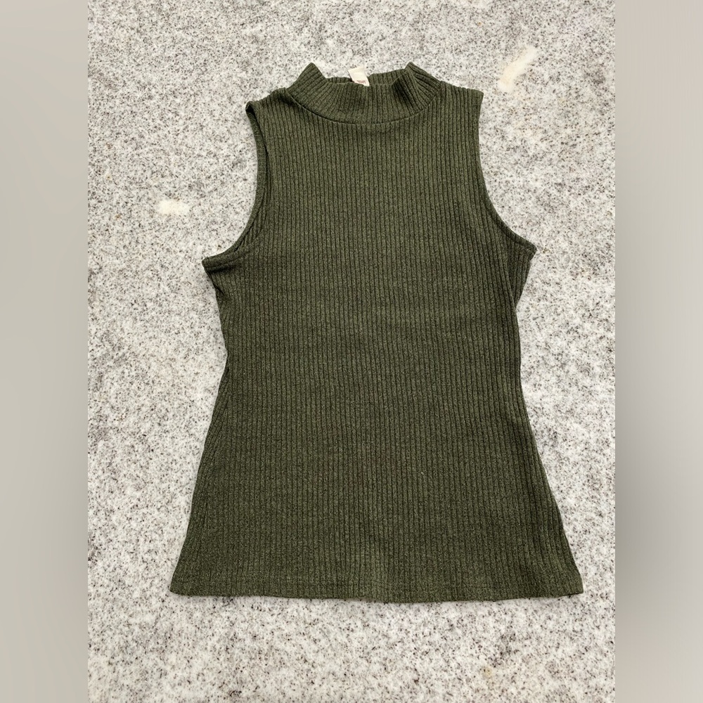 Olive Green Mock Neck Tank